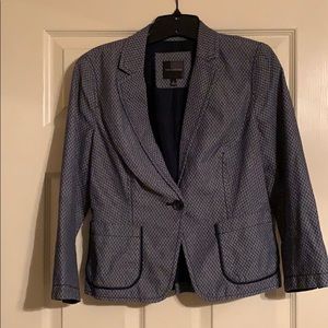 Navy checked blazer